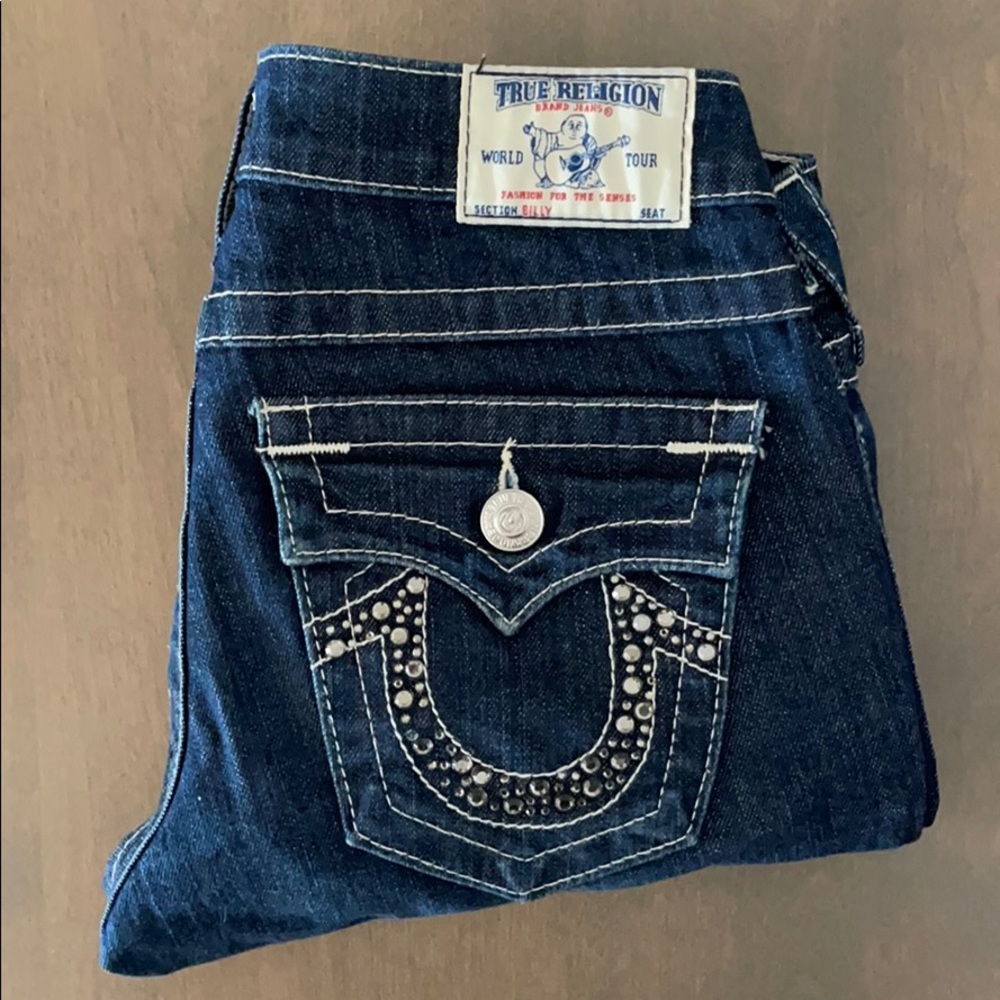 True Religion Billy Bling Style Jeans!  Like New!